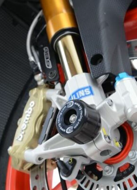 Краш тапи за ост R&amp;G RACING black fork protection Aprilia Tuono V4